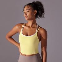 Ropa interior deportiva de realce para mujer, sujetador de Yoga para Fitness, gimnasio, entrenamiento, correr, camiseta sin mang - details 21