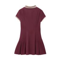 Ropa de mujer europeas y americanas vestido plisado ancho acanalado de colores contrastantes - details 5