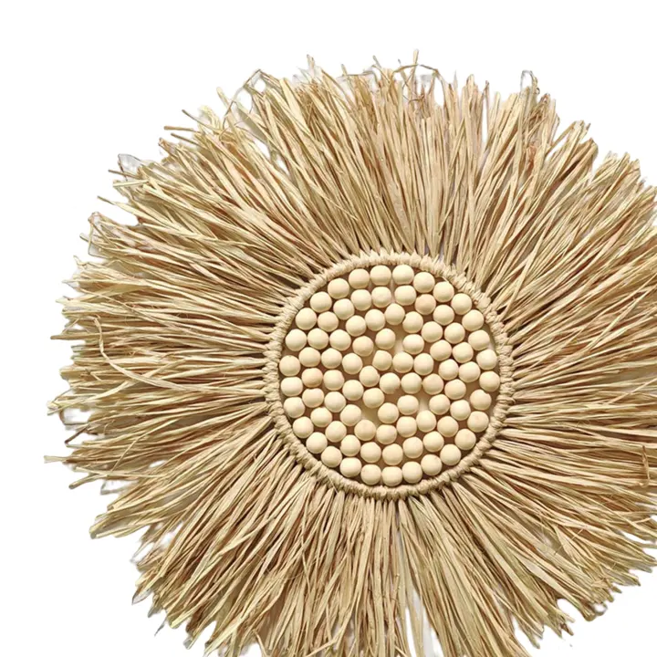 Corona de macramé tejida a mano, adorno de pared bohemio para dormitorio de bebé, guardería - 1
