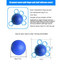 Bola de silicona para fortalecer los músculos de los dedos, pinza de mano, entrenador de fuerza de muñeca, ejercicio de brazo, rehabilitación - details 10