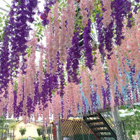 Wisteria Artificial de Seda 12 Pcs Garland de Vid Ideal para Bodas, Fiestas, Jardines, Oficinas - details 5