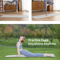 Manta De Yoga Plegable Ecológica TPE Para Viajes Fitness Doble Cara Antideslizante Para Pilates Y Ejercicios Entrega Saco De Compras - details 5