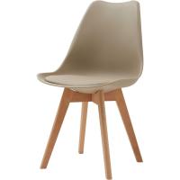 4 Sillas Comedor Mornas con Asiento Tapizado y Patas Mara Haya Iales para Comedor, Cocina, Sala Estar, Dormitorio (Marrón) - details 6