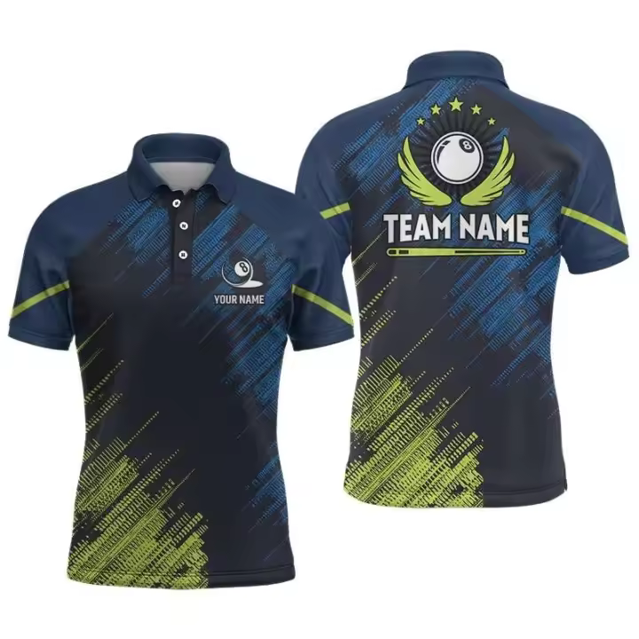 Nuevas camisetas gráficas de billar para hombres, camisa de manga corta con estampado 3D de nombre personalizado informal de verano, camiseta holgada y transpirable - 1