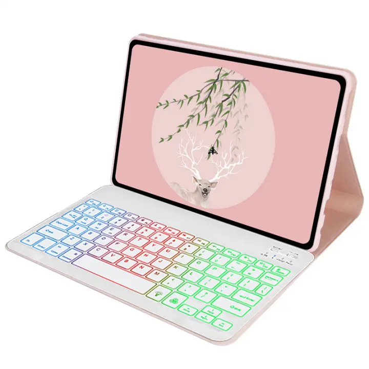 Funda de teclado para Redmi Pad 2022, carcasa con retroiluminación arcoíris, teclado inalámbrico para Xiaomi Redmi Pad, cubierta de tableta de 10,61 pulgadas - 1