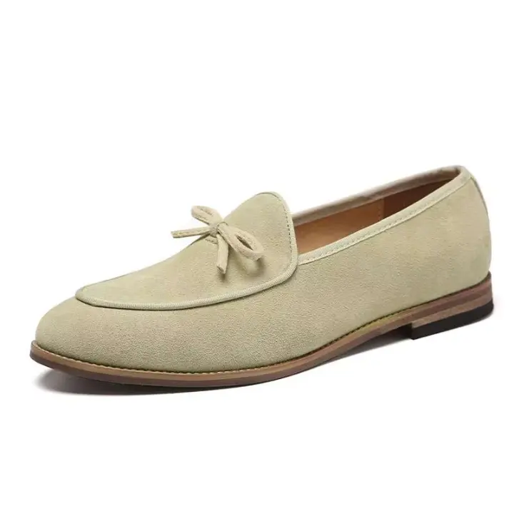 Zapatos de hombre Estilo británico Versátil Cuero genuino Arco Moda Punta puntiaguda Cierre sin cordones PU - 1