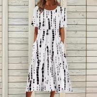 Vestido de verano de manga corta para mujer, vestidos estampados a la moda para mujer - details 7