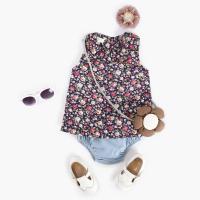-Conjunto de Ropa de Algodón para Niñas, conjunto de Ropa con Impresión de lino, Verano, 2 piezas - details 7