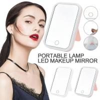 Espejo de maquillaje LED con atenuación de tres colores: tocador de escritorio portátil con espejo pequeño ligero, compacto y práctico - details 1