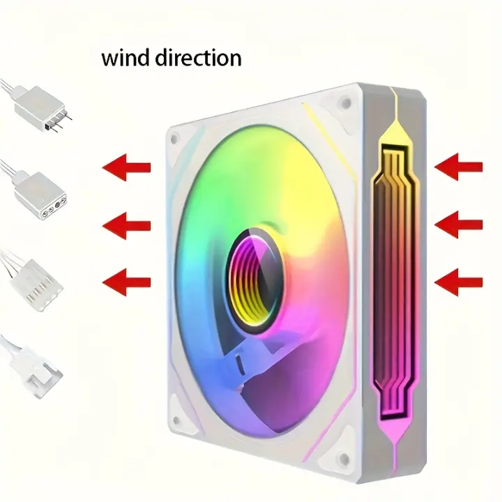 Ventilador de Enfriamiento para Carcasa Bezel 4 Pro con Control Inteligente de Temperatura PWM e Iluminación ARGB - 1