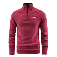 Chaqueta de lana con cuello levantado para hombre, Tops sólidos de moda para mantener el calor al aire libre, Jersey informal sencillo y cómodo para otoño e invierno - details 1