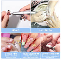 Taladro de Uñas Profesional 6 Brocas y Cinturón de Aburrimiento 45000 RPM con Pantalla LED - details 1