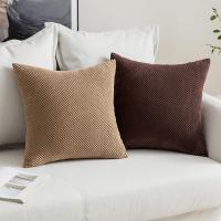 Juego de 2 Fundas suaves granuladas para Cojines Protectores, decoración sólida cuadrada, Almohada de Lanzamiento Poliéster - details 3