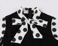 Elegante Vestido de Moda Retro de Tiempo de Verano-Otoño Hepburn Manga Larga, Cuello con Lazo, Estilo Rockabilly Sexy para Mujeres - details 3