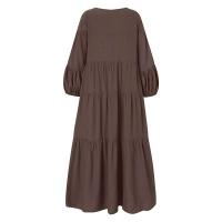 Vestido con Volantes Vintage ZANZEA Vestido Largo de Moda para Mujer Primavera Sundress - details 8