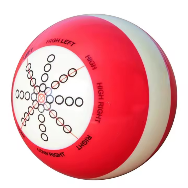 Pelota de práctica de 57,2mm y 5,5mm, pelotas de entrenamiento de billar, ocho tacos de billar negros, pelota de entrenamiento de billar - 1