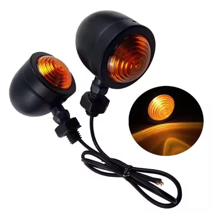 2 uds. Indicador de señal de giro de motocicleta de uso General bombilla de luz ámbar de señal de giro de flash de motocicleta - 1