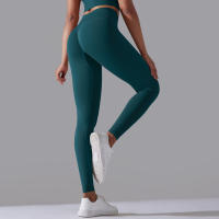 Hamidou-pantalones de Yoga sin costuras para mujer, ropa deportiva de Fitness, Leggings de cintura alta, pantalones de ejercicio para correr, 11 colores - details 4