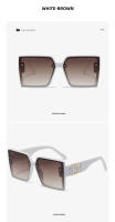 Toyear-gafas de sol cuadradas de diseñador de marca clásica para mujer, lentes de sol de tendencia, moda Vintage, lujo, diamante, Marco grande, UV400, 2023 - details 11