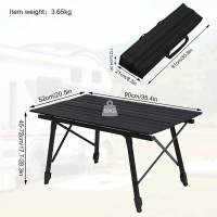 Mesa de camping, mesa plegable de aluminio con bolsa de transporte, altura ajustable - details 11