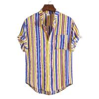 Camisa de manga corta con estampado de cuello hawaiano para hombre, forro floral, 2020 - details 29