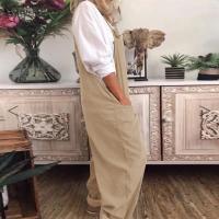Monos de Algodón y Lino para Mujer Pantalones Anchos Ajustables con Borlas - details 4