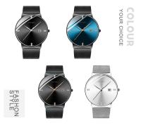 Reloj de Negocios Elegante de Acero Inoxidable Resistente al Agua, Movimiento de Cuarzo, Correa de Cuero Marca Superior - details 2