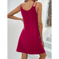 Vestido de verano nuevo, elegante, entallado, sin mangas y con cuello en V - details 21