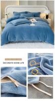 Funda de edredón de terciopelo de cristal cálido, bordado sólido, juego de cama de lujo para pareja, tamaño queen y king, Invierno - details 10