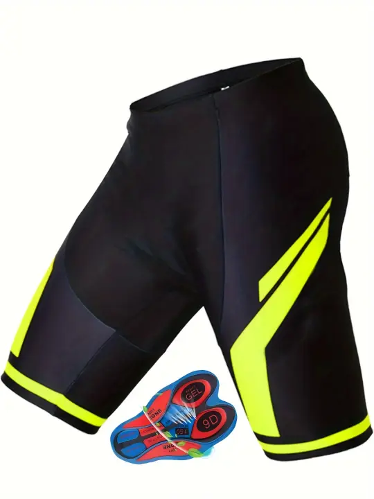 Mallas acolchadas de ciclismo para hombre, con bloques de color, acolchado 3D de secado rápido, para montar a caballo. - 1
