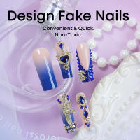 Wearable uñas broca flash broca flash uñas uñas piezas de uñas acabadas tubo de agua larga uñas cuadradas uñas falsas - details 3