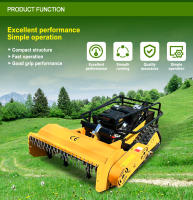 Cortacésped con control remoto aprobado por la EPA CE Cortacésped con control remoto Cosecha y deshierbe agrícola Cortacésped todo terreno sobre orugas pequeño Robot de corte para silvicultura - details 3