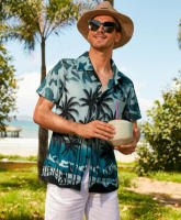 Camisa de manga corta hawaiana de tendencia de moda para hombre Camisa con estampado digital en 3D - details 2