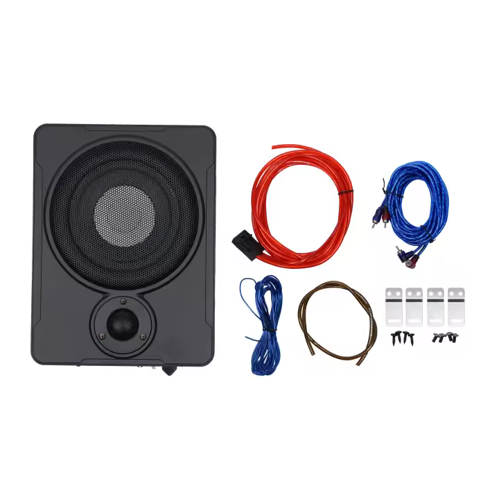 Subwoofer de Coche Ultra Delgado de Aluminio 600W, 12V, Diseño Compacto bajo la Coche con Juego de Cable - 1
