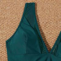 Traje de Baño de Una Pieza Bajo la Espalda 2025 Traje de Baño Sexy con Cuello en V - details 15