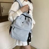 Mochila deportiva de nailon pequeña y sencilla, bolso de hombro de Color sólido de estilo coreano, bolso de mano, mochila Retro para niñas - details 15