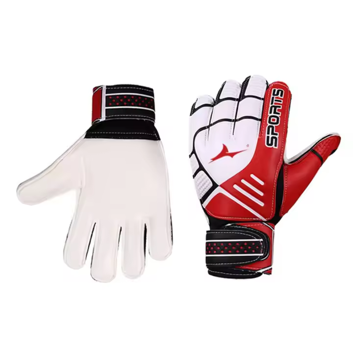 Guantes de portero de goma antideslizantes para niños, protección para los dedos, para entrenamiento de fútbol, talla 5-10, 1 par - 1