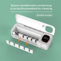 Esterilizador inteligente de rayos ultravioleta para cepillo de dientes, soporte para maquinilla de afeitar montado en la pared, estante de esterilización, accesorios de baño de secado rápido - details 5