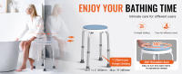 SucceBuy Silla de ducha, 360 ° Asiento giratorio, taburete de baño de altura ajustable para ducha o bañera, banco antideslizante para ancianos, discapacitados, discapacitados, capacidad de 136,1 kg - details 3