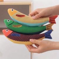 Juguete realista para gatos y peces, juguete interactivo de peluche para masticar con sonido, a prueba de mordeduras para gatos y gatitos, estimula el juego, 1 ud. - details 1