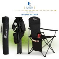 Silla de Camping-BK-2Pcs-104004 Camping, Negro, Talla única - details 5