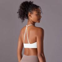 Top de mujer, cuello de chaleco Hai Yuga, decoración triul, deportes con espalda bonita, Top corto a prueba de golpes para - details 1