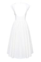Vestido de noche elegante para mujer con escote en la espalda - Vestido largo sin mangas con pliegues para fiesta, graduación, vacaciones - details 16