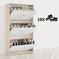 Mueble para 18 Pares Organizador Zapatos 3 Puertas Compacto 115x61x24cm - details 3