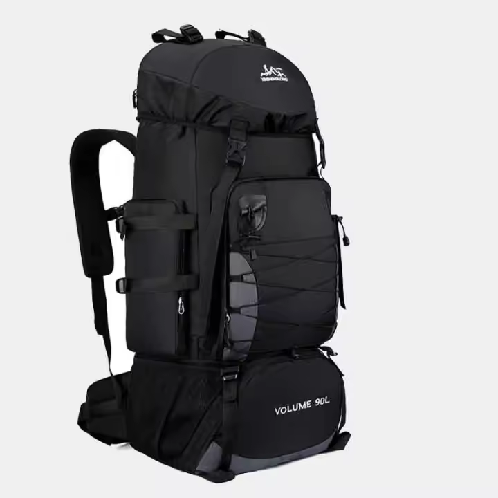 Mochila de viaje 90L para hombres deportes al aire libre bolsa de hombro para camping y senderismo hecho de nylon con correa ajustable capacidad de 80-100 litros - 1
