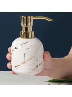 Dispensador de jabón de cerámica de mármol, botella de loción para encimera con bomba, dispensador de desinfectante para manos para baño - details 4