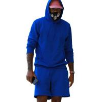 Conjunto de sudadera y pantalón corto de color sólido para hombre, informal y a la moda - details 13