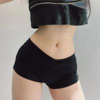 Pantalones cortos deportivos Ultra cortos para correr, pantalones planos de entrenamiento, informales, de cintura baja - details 1