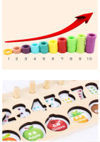 Juguete de Madera de Fruta Cortada Tablero 3-en-1 para Aprendizaje Inicial - details 16