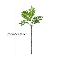 Ramas de higuera artificiales de 76-140cm, árboles de banyan de plástico lacado falso, hojas de palma altas verdes para decoración del jardín del hogar - details 3